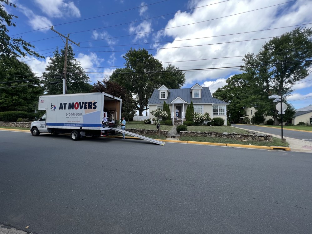 AT Movers truck ready for departure