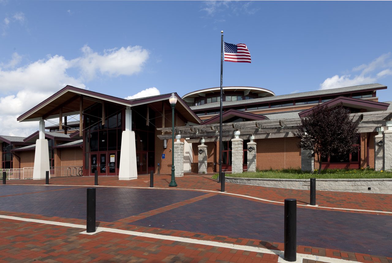 Germantown Library building in Germantown, Maryland