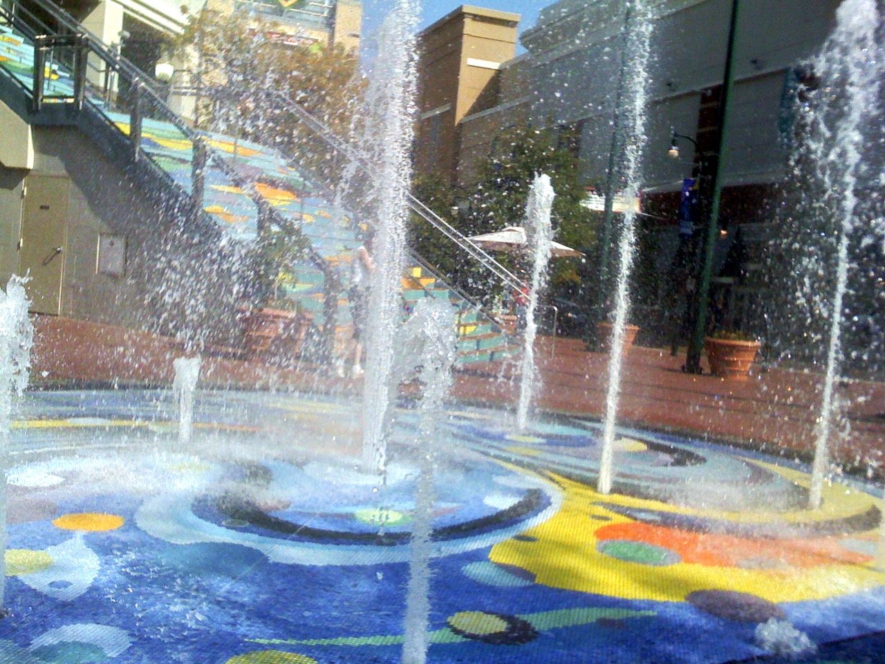 Fountain plaza in downtown Silver Spring, Maryland