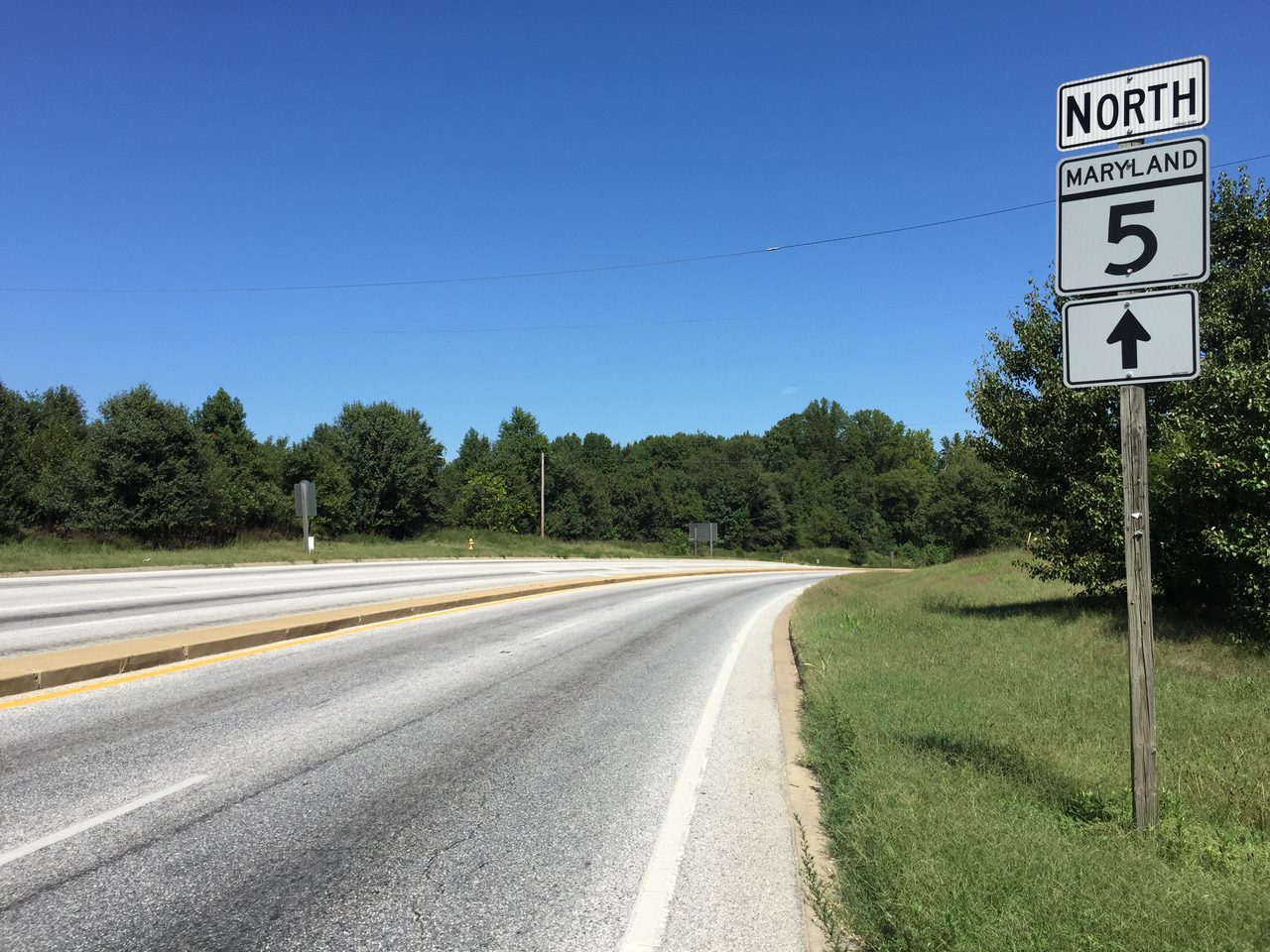 Retail corridor along Route 5 in Waldorf, Maryland